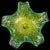 Mid 20th Century Barovier Toso Murano Vintage Green Bubbles Gold Flecks Italian Art Glass Flower Star Shape Bowl For Sale - Image 5 of 9