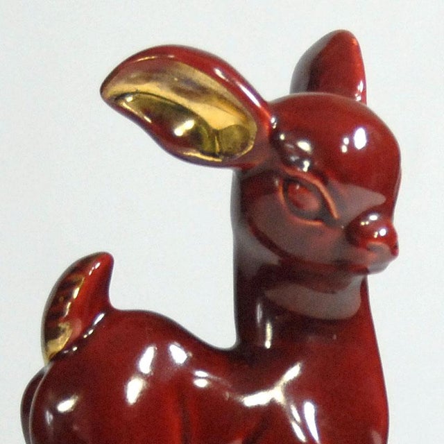 1930s Art Deco Belgian Ceramic Dear Figurine, 1930s For Sale - Image 5 of 9