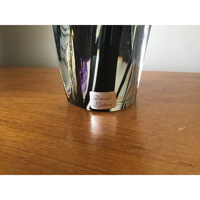 2000s Signed David Lotton Art Glass Vase For Sale - Image 11 of 12