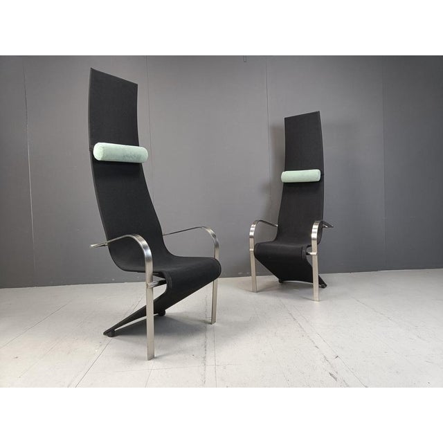 Metal Postmodern King Dining Chairs by Belgochrom, 1980, Set of 6 For Sale - Image 7 of 11