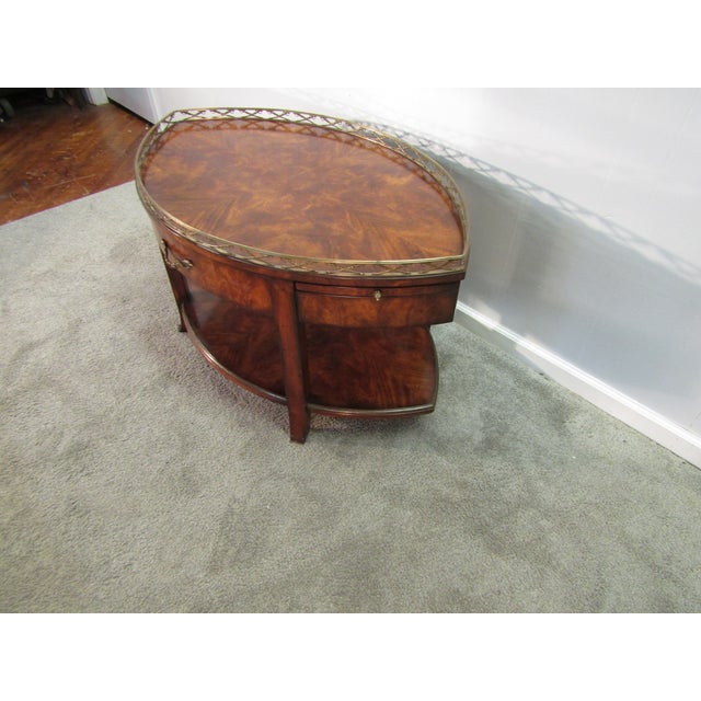 Traditional Theodore Alexander Burl Wood Coffee Table Inspired by the 2nd Earl Spencer, Appointed 1st Lord of the Admiralty in 1795. For Sale - Image 3 of 14