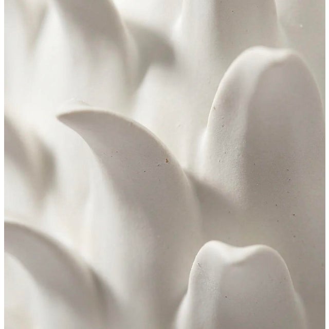 Jean Roger Paris Flame Large Model Matte White Lamps W" Shades - A Pair For Sale - Image 11 of 12