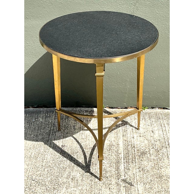 Vintage Global Views Brass Finish French Side Table For Sale - Image 12 of 12