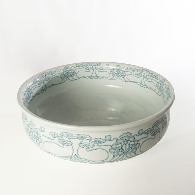 Six-piece Cauldon England Art Nouveau Chamber Set. Wonderfully made chamber set contains several pieces used for hygiene...