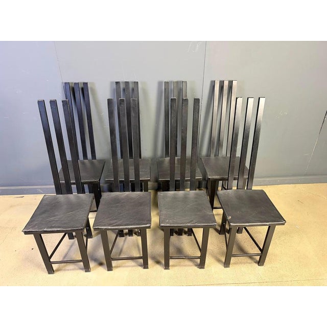 Vintage Postmodern Dining Chairs, 1980s, Set of 8 For Sale - Image 6 of 10