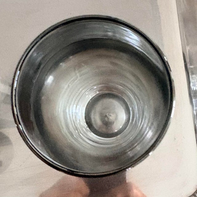 Silver Vintage Mid Century Dorothy Thorpe Style Silver Fade Highball Glasses Barware - Set of 4 For Sale - Image 8 of 9