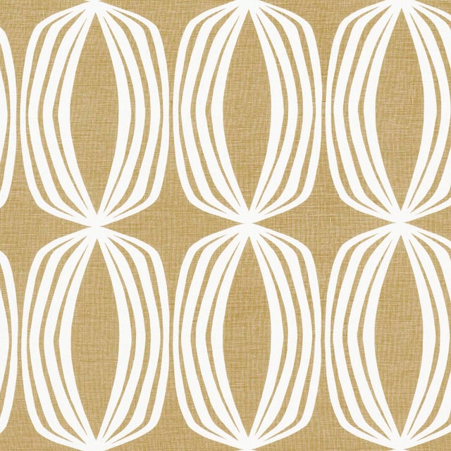 SAMPLE - Schumacher Fontana Fabric In Ochre For Sale