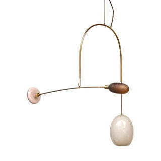 Sculptural Light No. 130 in Handblown Glass and Brass by Milla Vaahtera For Sale