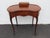 French Early 1900s Kidney Shape Carved Inlaid Small Writing Desk 6620 For Sale - Image 10 of 16
