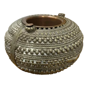 Antique Omani Bedouin Bronze Round Bowl, Ashtray or Catchall