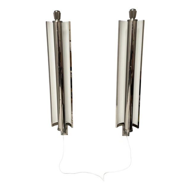Large Vintage Art Deco French Wall Lights, 1930s, Set of 2 For Sale