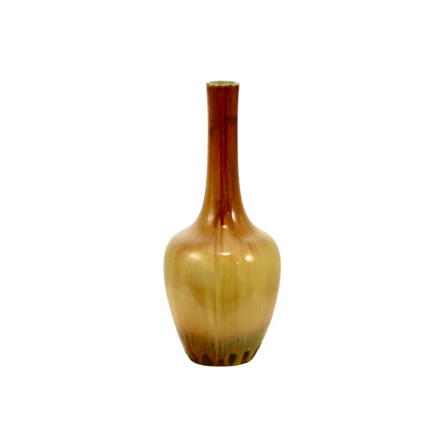 Mid-Century Modern Mid-Century Drip Glaze 12” Vase For Sale - Image 3 of 9