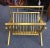 Brass Mid-Century Modern Brass Campaign Style Folding Magazine Stand For Sale - Image 8 of 9