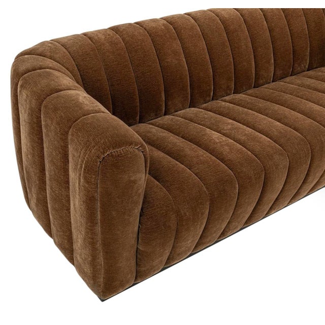 2020s Copper Velvet Tufted Sofa For Sale - Image 5 of 8