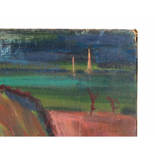 Modern Sirio Pellegrini, Peacock, Oil on Board, 1967 For Sale - Image 3 of 5