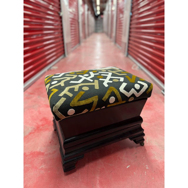 Lajos Kozma Late 19th Century American Eastlake Victorian Footstool on Castors For Sale - Image 4 of 12