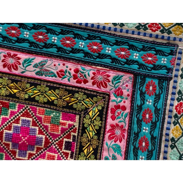 Vintage Textile Square | Chairish