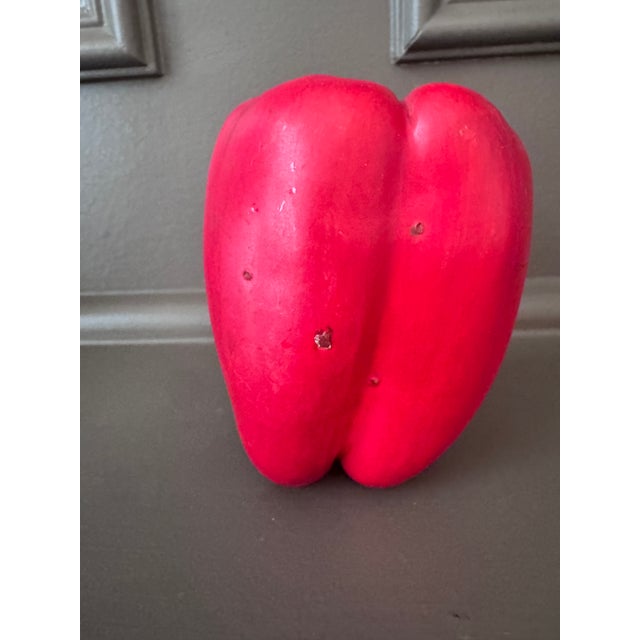 Ceramic Mary Kirk Kelly Signed Ceramic Red Bell Pepper Sculpture For Sale - Image 7 of 9