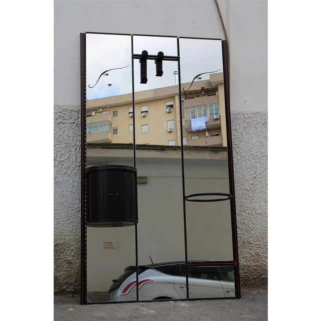 Decorative Mirror with Screen Printed Woman by Lucio Del Pezzo for Rimadesio, Italy, 1980s For Sale - Image 17 of 17