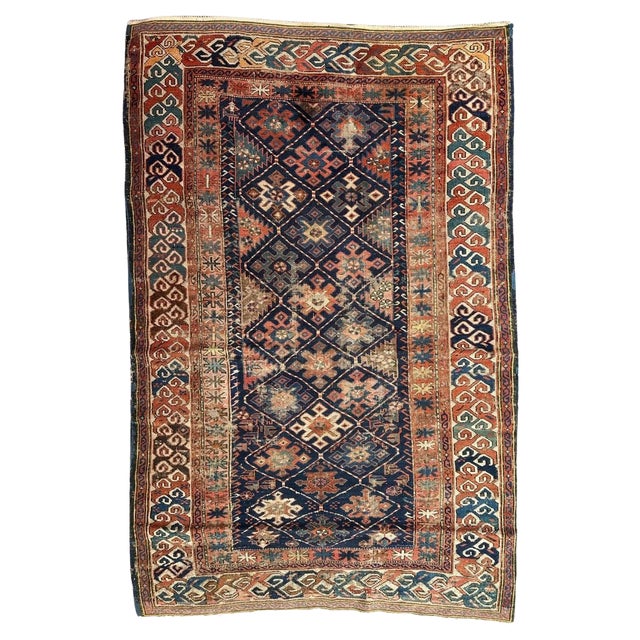 Late 19th Century Caucasian Shirvan Rug, 1890s For Sale
