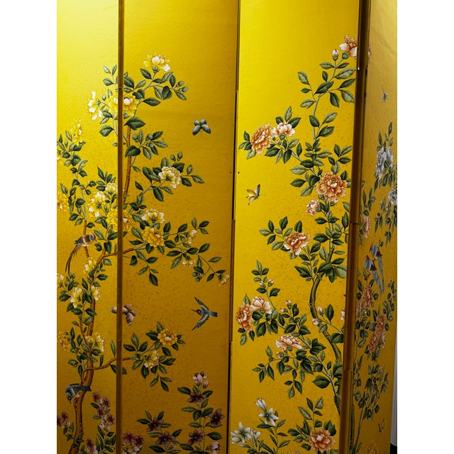 Asian Inspired Double Sided Floral Screen For Sale - Image 12 of 12