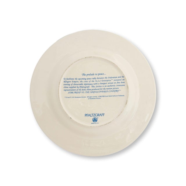 Late 20th Century Pfaltzgraff Star Trek Enterprise Place Setting, 3 Pieces For Sale In Los Angeles - Image 6 of 8