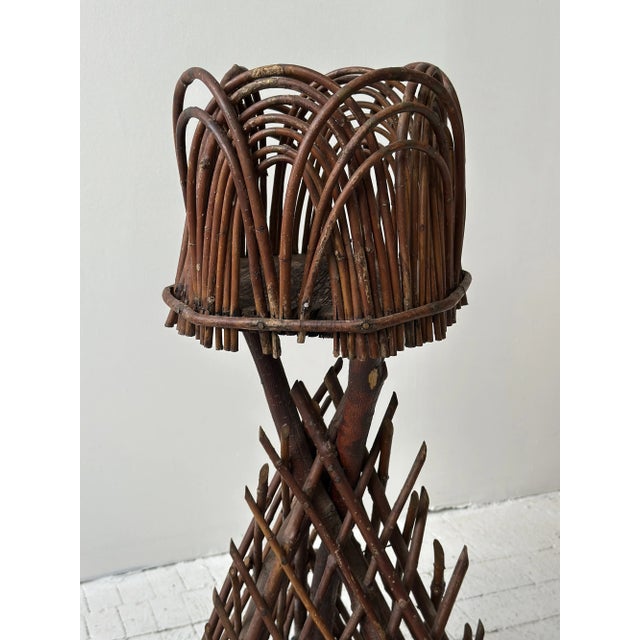 Antique Sculptural Rural Handicraft Bentwood Plant Stand, Circa Late 19th Century For Sale - Image 9 of 18