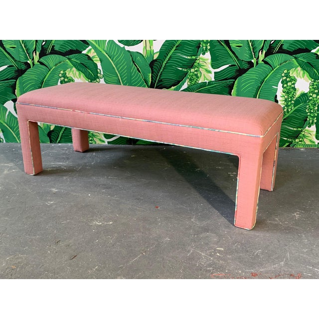 Pink Upholstered Bench Seat Circa 1980s Chairish