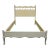 Thomasville Furniture Cream / Off White Painted French Provincial Twin Size Bed For Sale