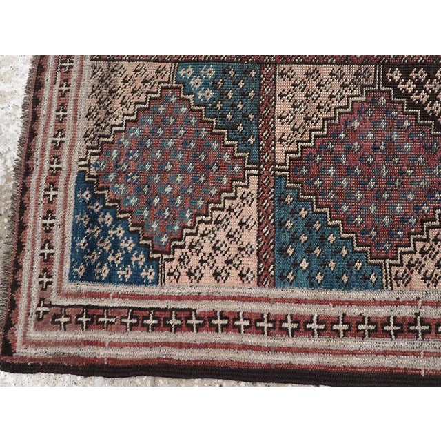 Early 20th Century Galerie Shabab Collection Early 20th Century Central Asian Turkoman Throw Rug For Sale - Image 5 of 8