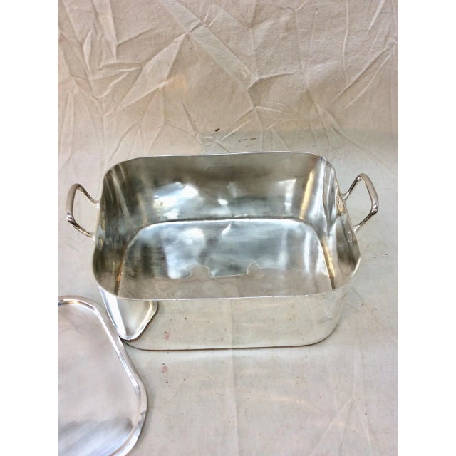 Metal 20th Century French Hotel Silver Silverplate Covered Roaster For Sale - Image 7 of 13