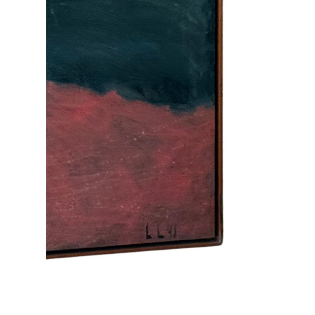 Abstract Monumental 1991 Abstract Oil Painting in Earth Tones Signed L. Lizardo For Sale - Image 3 of 8