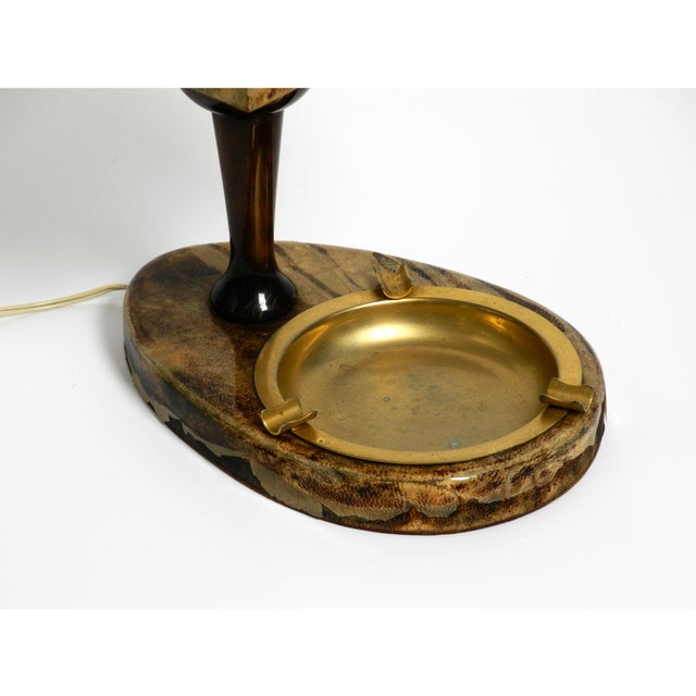 Large Mid-Century Italian Lantern with Ashtray Table Lamp by Aldo Tura, 1960s For Sale - Image 13 of 18