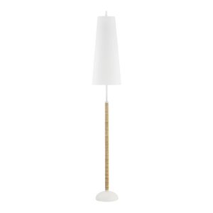 Mitzi Mariana Rattan 2-Light Floor Lamp, Textured White