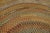 Textile Fascinating With Lovely Light Blue Soft Reds and Tan Color Antique Early 20th Century American Round Braided Rug For Sale - Image 7 of 7