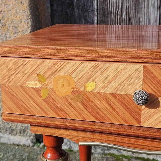 Mid-Century French Nightstand in High Gloss Wood For Sale - Image 10 of 18