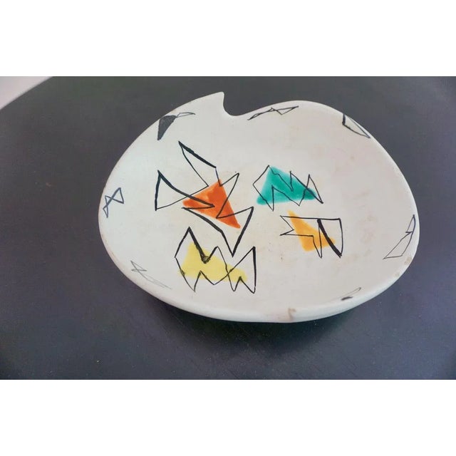 Ceramic French Ceramic Plate by Marius Bessone for Vallauris, 1950s For Sale - Image 7 of 12