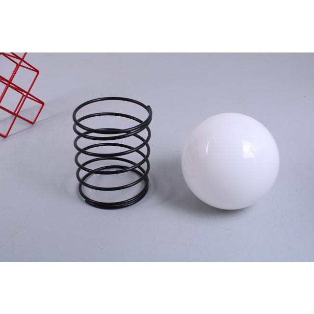 Large Pop Art Glass Globe Spring Table Lamp from Woja Lighting, 1970s For Sale - Image 11 of 14