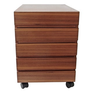 Drawer Unit in Walnut with 5 Castors from Nocciola, Germany 1970s For Sale