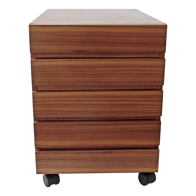 Drawer Unit in Walnut with 5 Castors from Nocciola, Germany 1970s For Sale