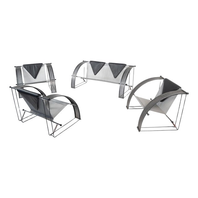 Seating Set in the style of Mario Botta, Italy, 1980s, Set of 4 For Sale