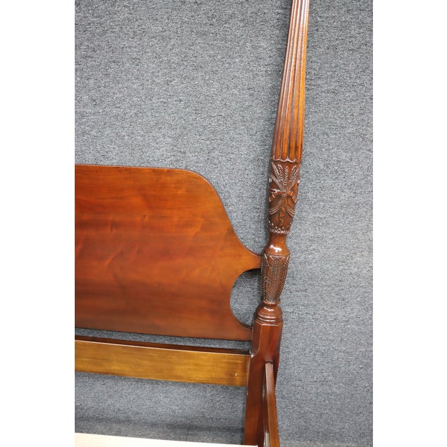Councill Rice Carved Mahogany Poster Bed For Sale - Image 10 of 11