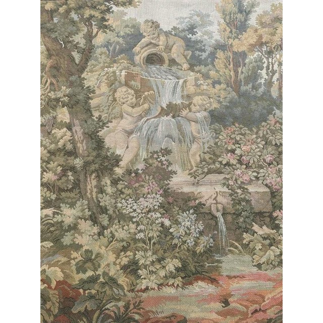 Vintage Aubusson Style Jacquard Tapestry, 1980s For Sale - Image 3 of 18