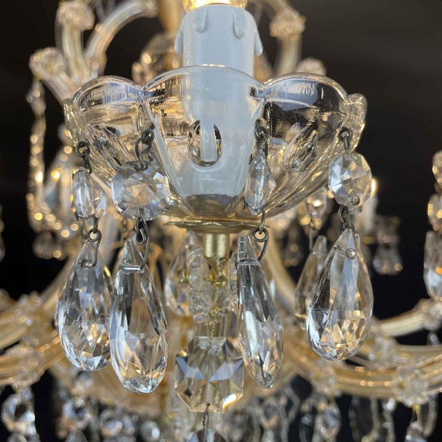 Maria Teresa Crystal Living Room Chandelier, 1950 For Sale - Image 11 of 13