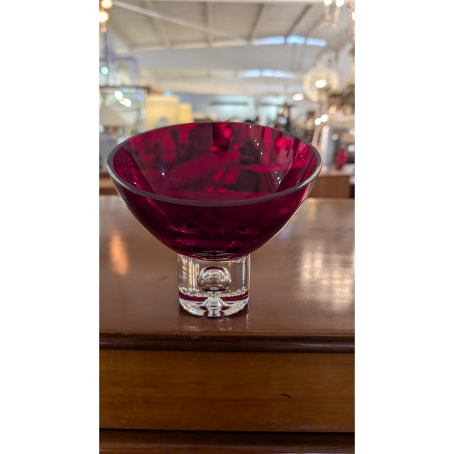 1970s Ruby Red Candy Dish For Sale - Image 14 of 14