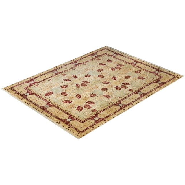 Ivory Mogul Collection Hand-Knotted Area Rug - Ivory 8' 3" x 10' 2" For Sale - Image 8 of 9