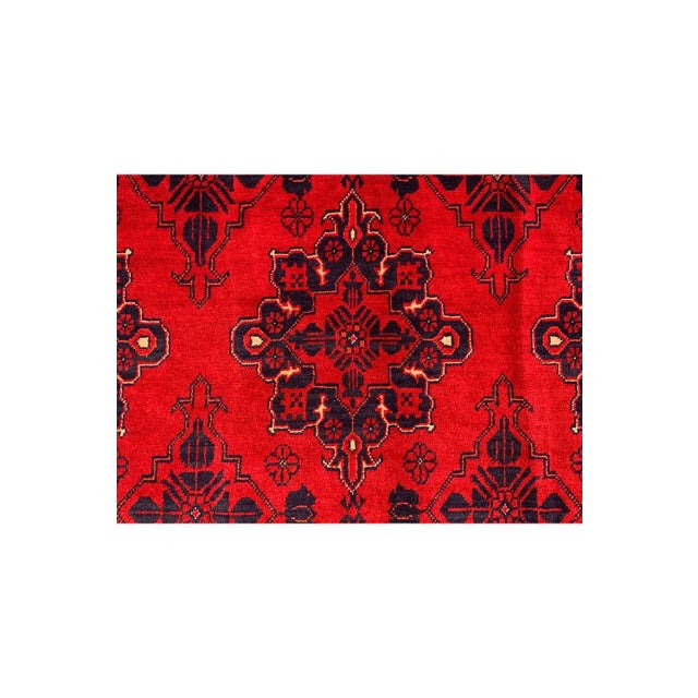 Fine Quality Hand Knotted Afghan Khal Muhammadi Wool Area Rug 9.2 X 6.7 Ft For Sale - Image 10 of 13