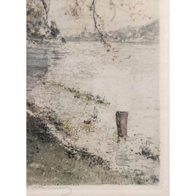 Etching of Persenberg Castle (Austria) by Luigi Kasimir (1881-1962) For Sale In Denver - Image 6 of 12