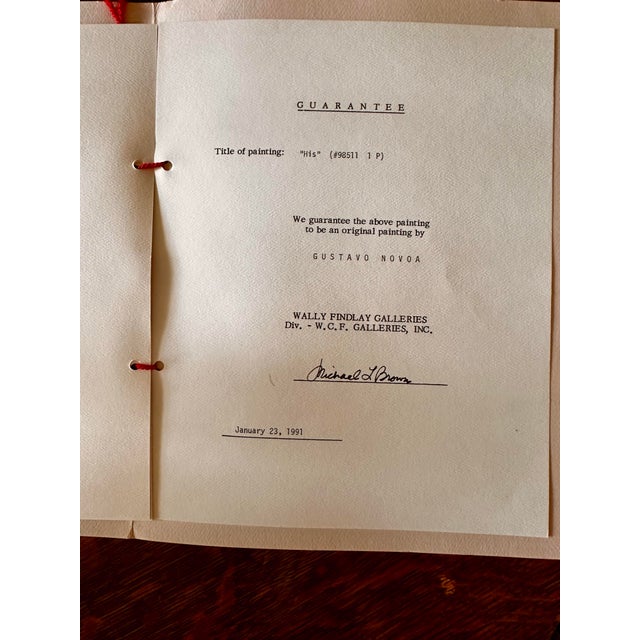 Stunning Painting by Gustavo Novoa, Titled Simply: “His”. For Sale - Image 9 of 12