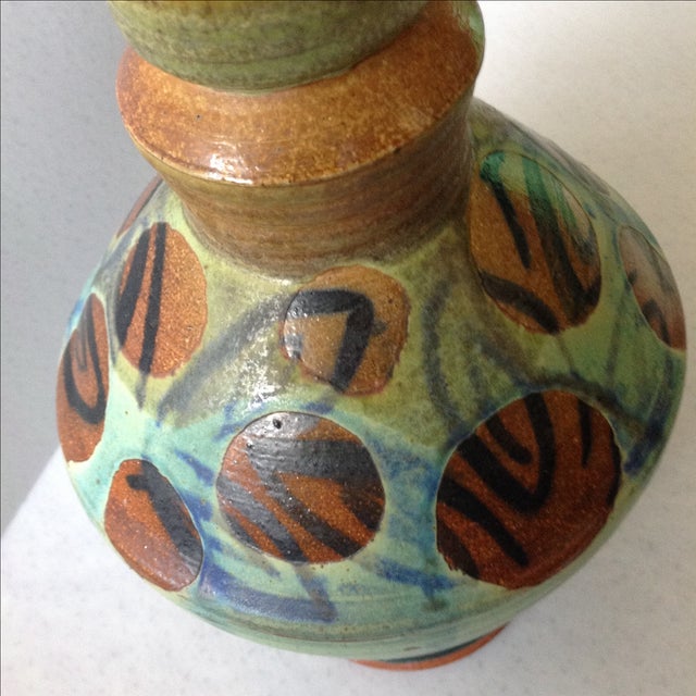 French Modern Art Studio Pottery Vase For Sale In Chicago - Image 6 of 11